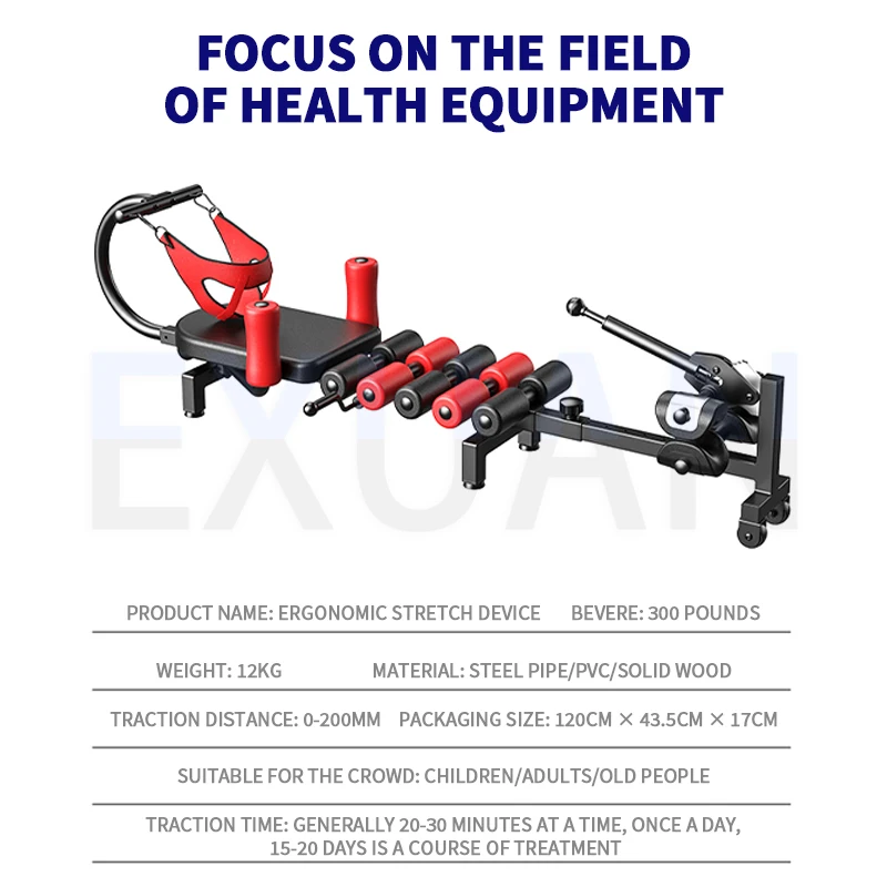 Zwiększenie kręgosłupa szyjnego i relaksatora kręgosłupa lędźwiowego Medyczna maszyna do inwersji trakcji talii domowej Nosze ciała Korektor