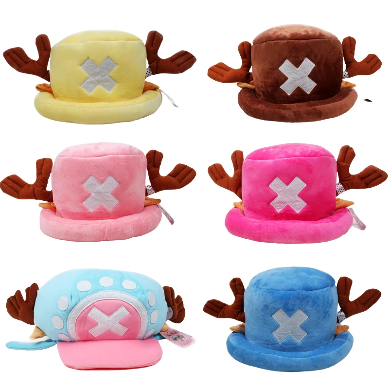 Anime Kawaii One Piece Tony Tony Chopper Cosplay Plush Toys Hats Cute Cotton Warm Stuffed Fashion Accessories Peluche Dolls Caps