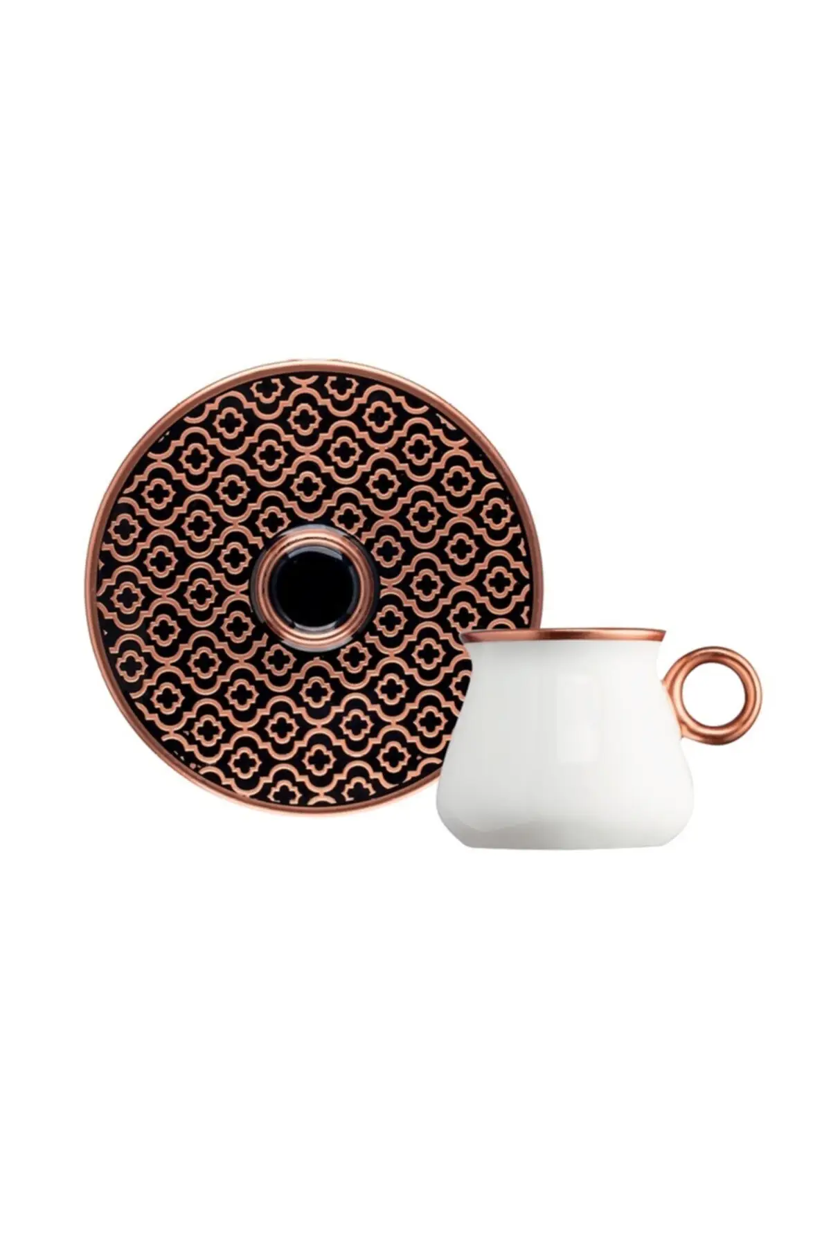 DOLBOVI Glazze Olympos Black-copper 12 Piece Boutique Coffee Takımı Little 110 handmade espresso cup