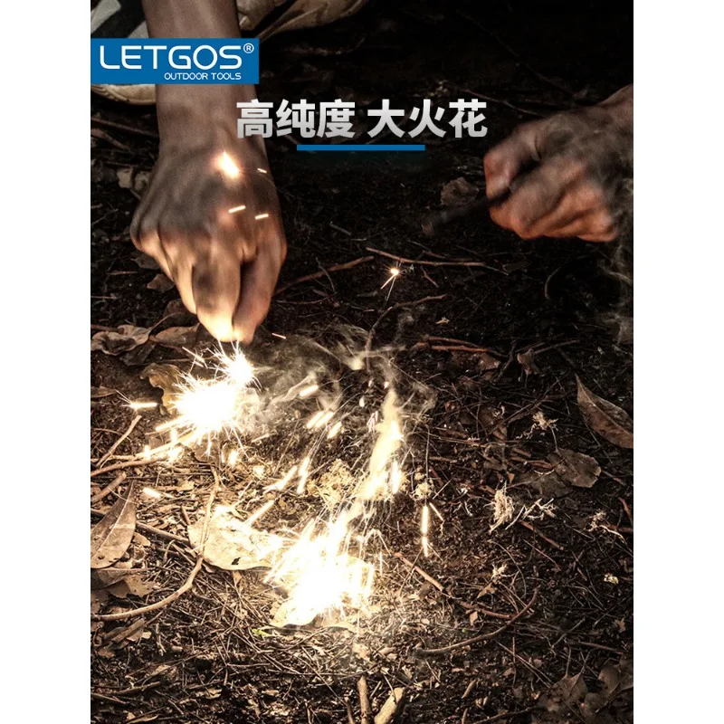 High Purity Portable Solid Fire Stick for Camping Outdoor Flint And Steel Large Spark Survival Fire Starting Tool