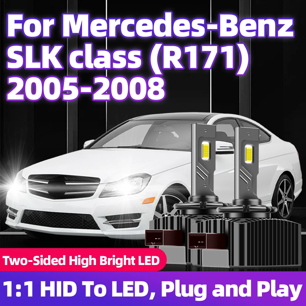 

Для Mercedes-Benz SLK class (R171) 2005 2006 2007 2008 Фара D1S 110 Вт 30000LM Фары Turbo LED Двусторонние лампы CSP Plug&Play