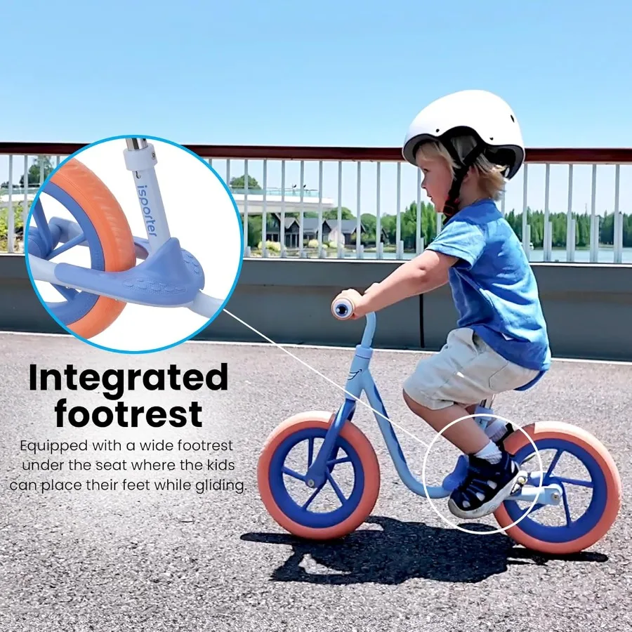 iSporter 10inch or 12inch Balance Bike for Toddler 2 Year Old Boys Girls Ages 2-5 Gift Push Bikes No Pedal Training Bicycle wit