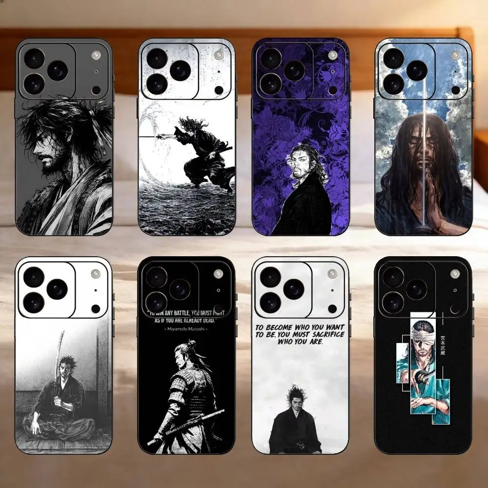

V-Vagabond Miyamoto Musashi Phone Case Silicone black Soft For IPhone 17,16,15,14,13,12,11,SE,Plus Pro Max