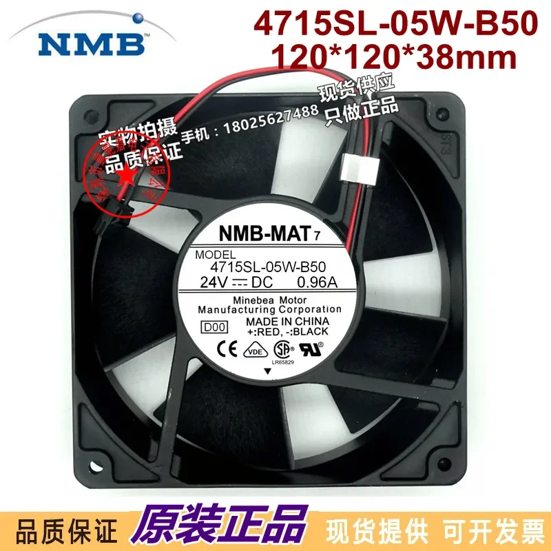 for NMB 4715SL-05W-B50 24V 0.96A 12CM Two-Wire Inverter Fan New Original