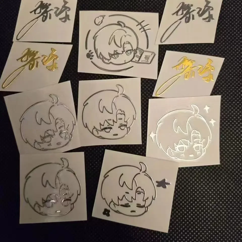 10pcs/Lot Game Love and Deepspace Metal Stickers Xavier Zayne Rafayel ralayo Qi Yu Li Shen Xing Hui Metal Stickers Decorative