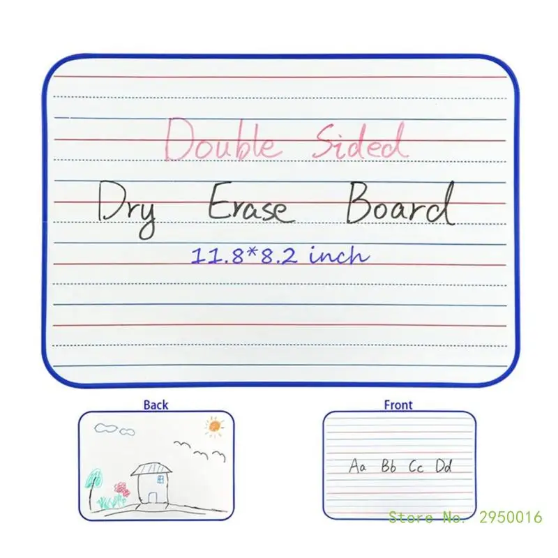 Double Sided Whiteboard Whiteboard Dry Erases White Boards with Lines Ruled Writing Board for Office School Use