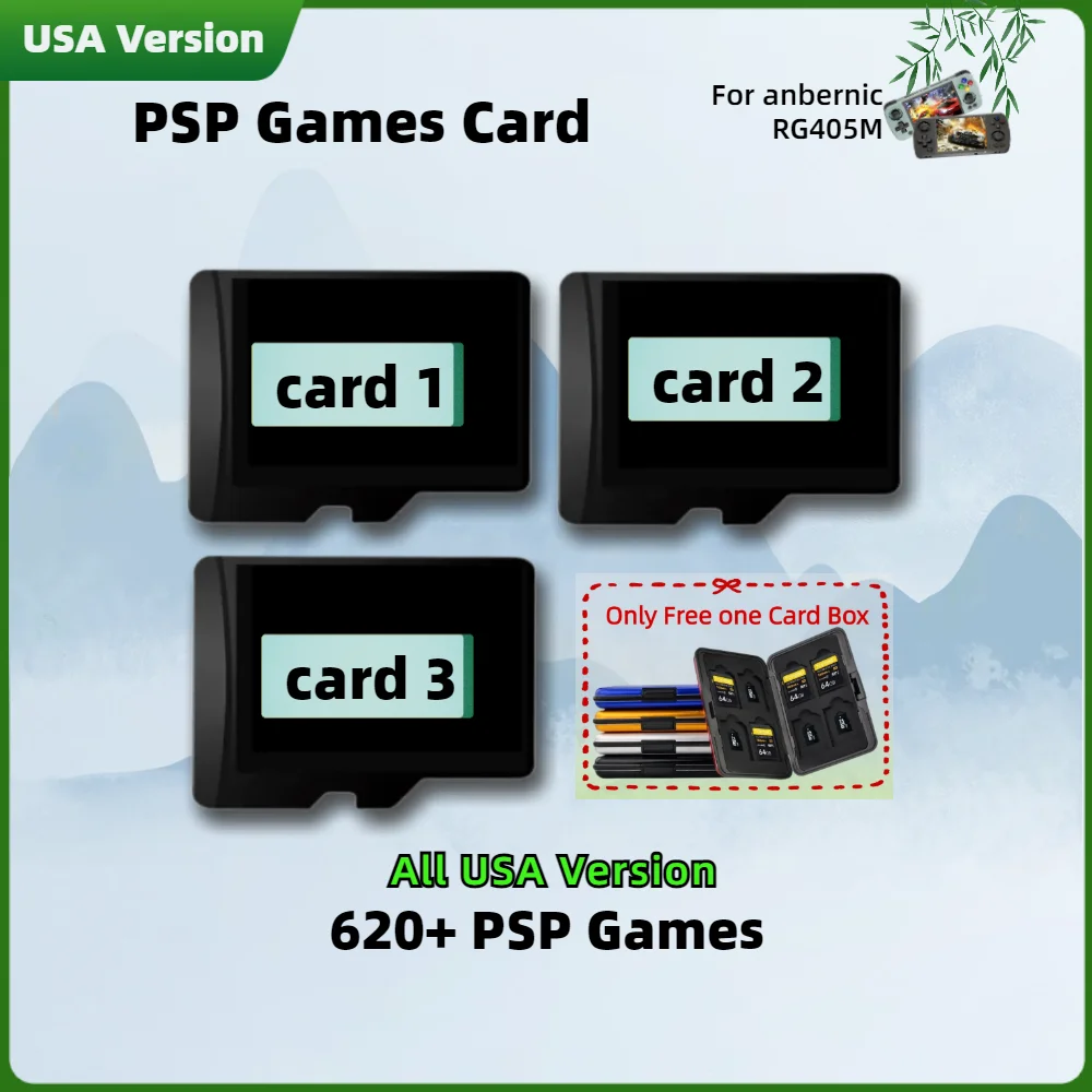 

USA Version PSP Games Card Anbernic Emulator RG405M All Collection Box Retro Handheld 512G 620+ Open Source Memory