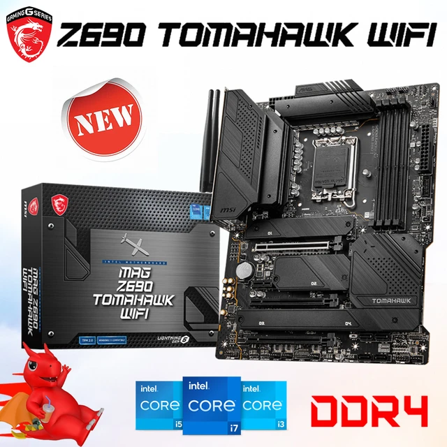 LGA 1700 12th Gen Intel MSI MAG Z690 TOMAHAWK WIFI DDR4 Motherboard 128GB  M.2 PCI-E 5.0 GAMING Z690 Placa-mãe Desktop ATX Z690 - AliExpress