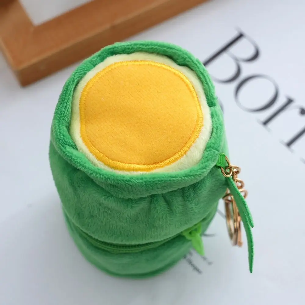 Soft Cute Bamboo Tube Panda Keychain Plush Stuffed Kawaii Animal Pendant Key Ring Cartoon Couple
