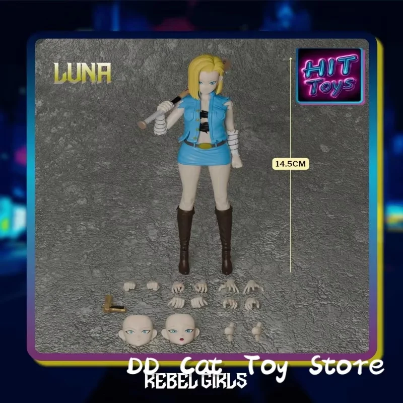 In Stock Original Hit Toys Dragon Ball Rebel Girl 1/12 SHF Hell Phantom Nika Bulma Vengeance Angel Luna  6in Anime Action Figure