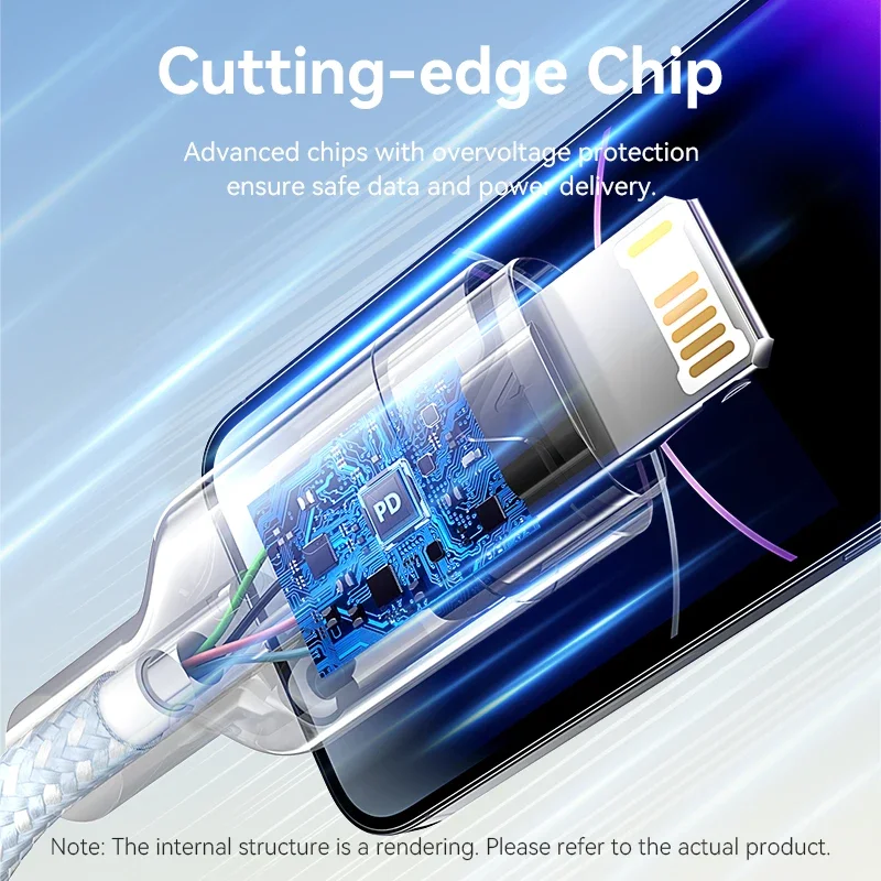 Кабель Vention USB — Lightnin для iPhone 14 13 12 11 Pro XS 8 2,4A USB 2.0 — Lightning Кабель для передачи данных Кабель для быстрой зарядки