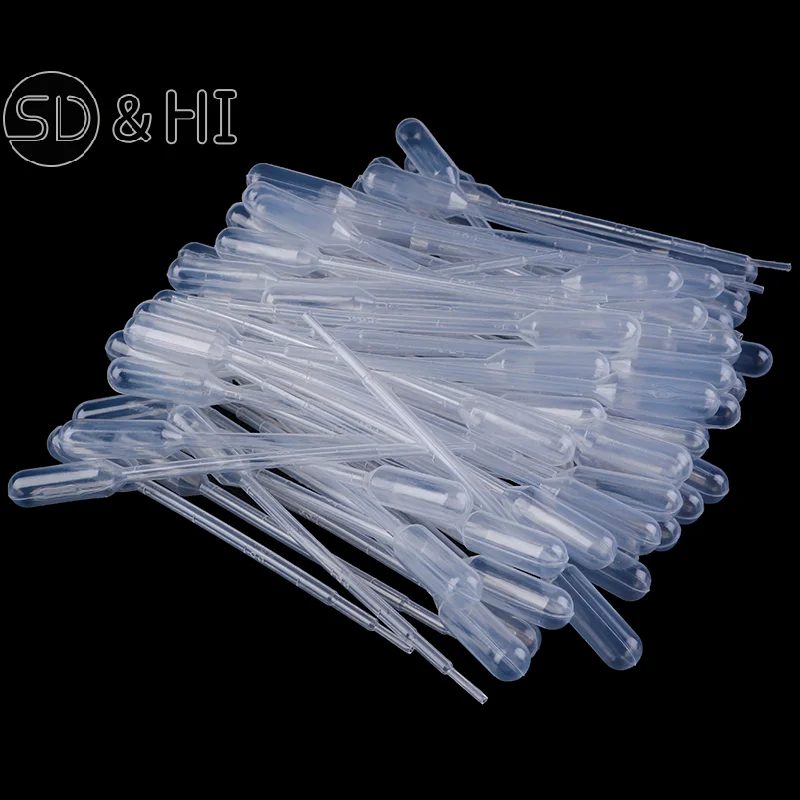 100Pcs 1ML Disposable Plastic Eye Dropper Set Transfer Graduated Pipettes