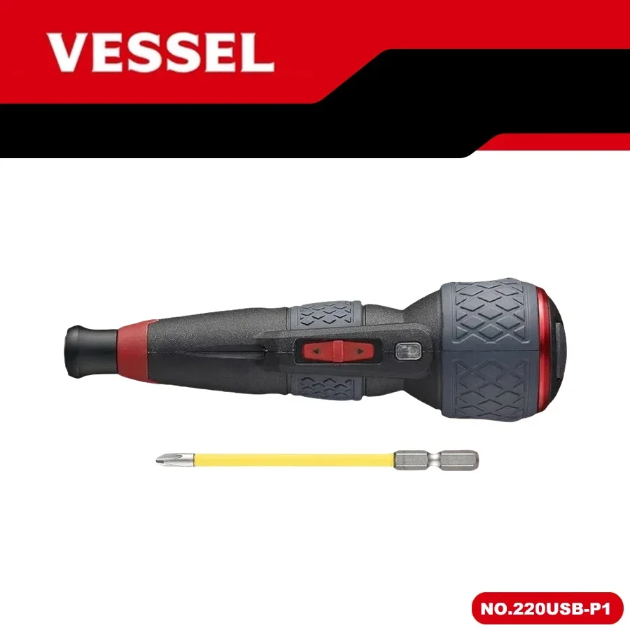 

Vessel Cordless Rechargeable 3-Speed Electric Ball Grip Screwdriver with LED Lightpower tools electric screwdriver 220USB-P1