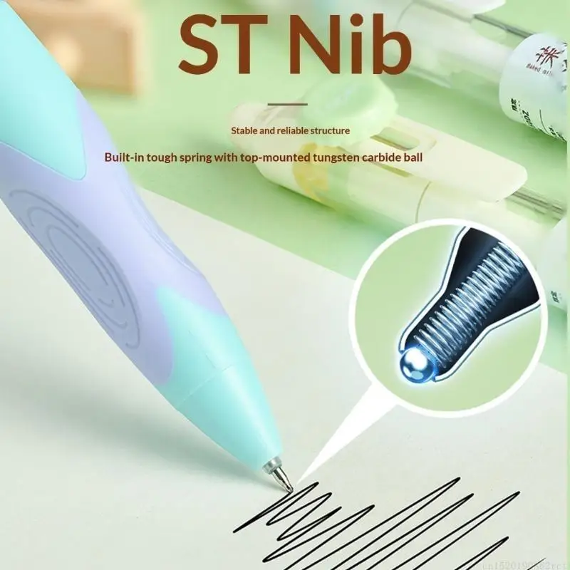 D5BB Set of 4 0.5mm Roller Ball Pen Fine Point Pen For Exams Office School Writing Smooth Quick Drying Clicks Gel Pen Set