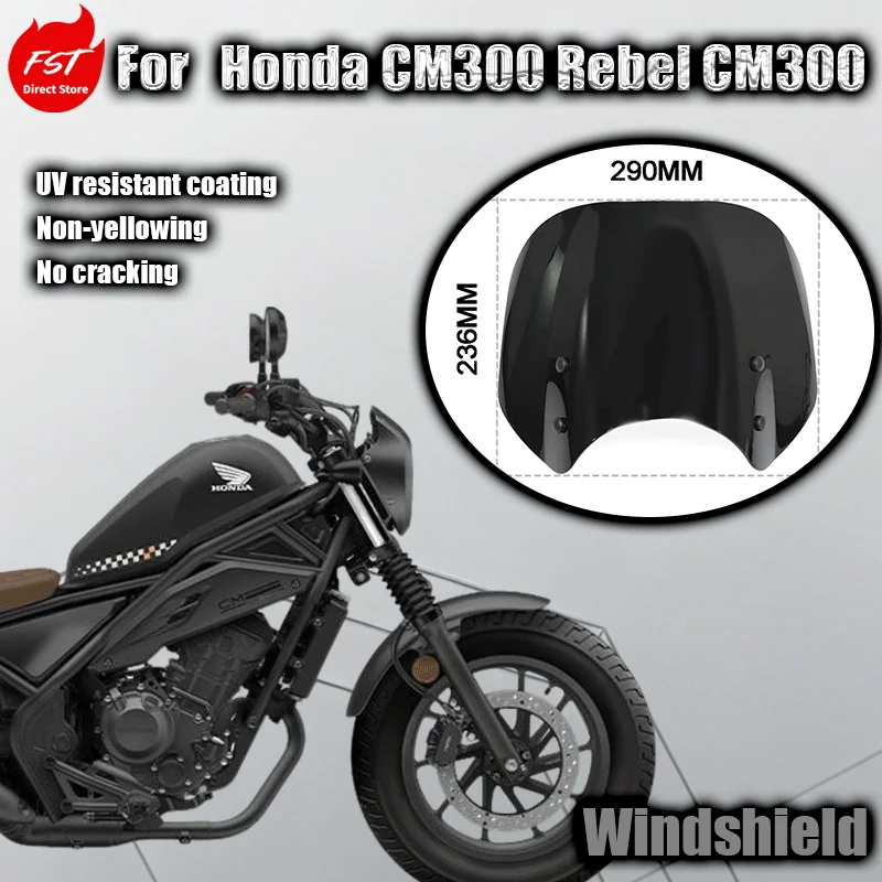 

For Honda CM300 Rebel Motorcycle Front Windshield Fighter Fairing Modified Parts Custom Motorcycle Accessories