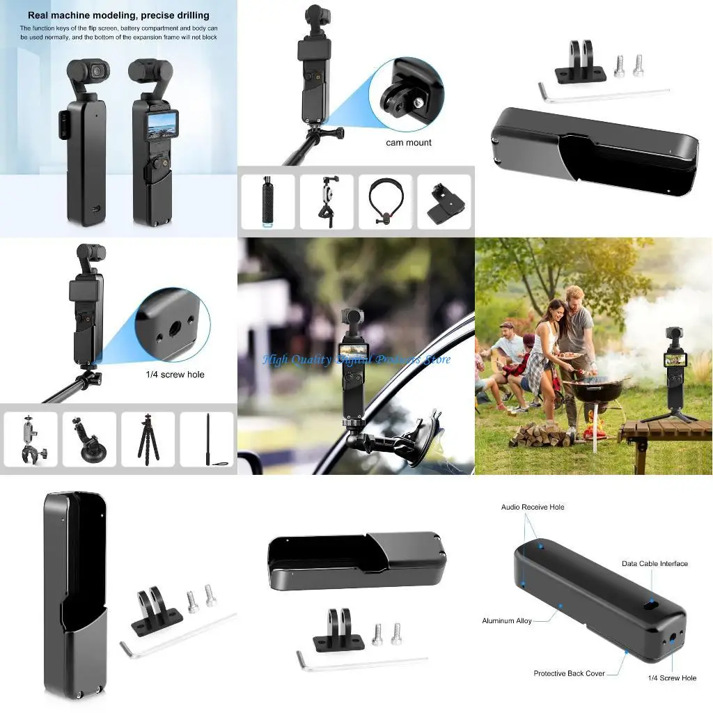 

U2JE Metal Frame Cover for Pocket3 Cameras Housing Shells Lightweight Guard