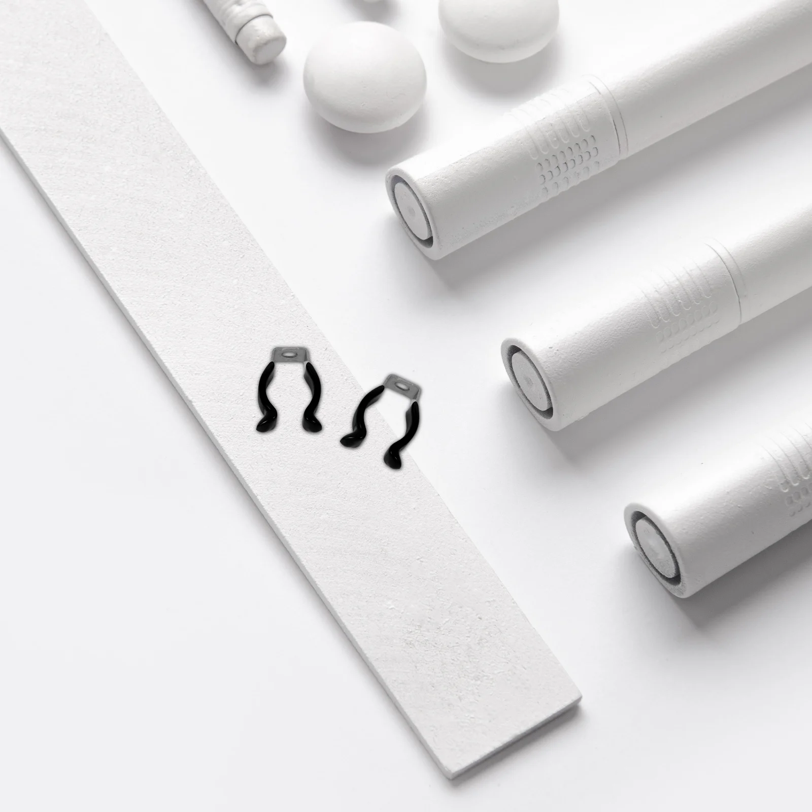 10Pcs Lamp Tube Clips Stainless Steel Rubber Coated Anti Slip Secure Fixing for LED Light Tubes Home Office Commercial Lighting