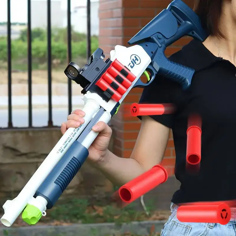 Wk Outdoor Toy Gun Shell Uitwerpen Shotgun Toy Gun Volwassenen Kinderen Beste speelgoedpistolen voor jongens Leeftijd 8+ Shoot Games Dropship Shopify Speelgoedonderdeel