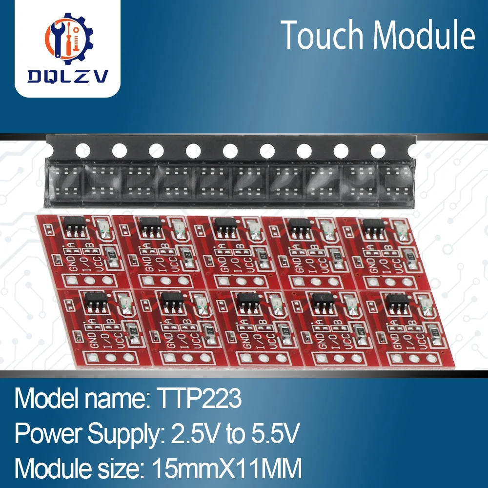 TTP223 Touch Key Switch Module Touching Button Self-Locking/No-Locking Capacitive Switches Single Channel Reconstruction