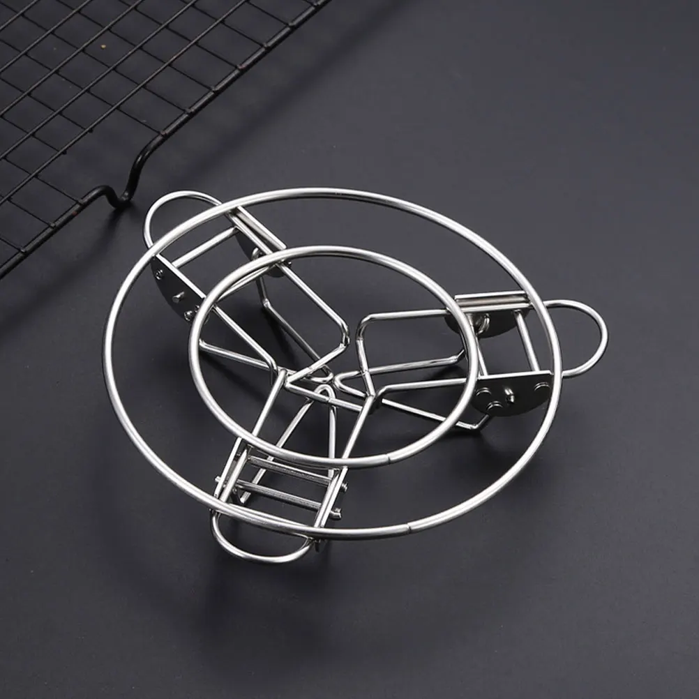 

Stainless Steel Steaming Rack 304 Material Foldable Cooling St Silver Color Kitchen Accessories Strong Suitable Home