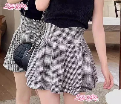 Japanese Style Mini Skirt Women Mine Mass-Produced Sweet Black Skirt Culottes New 2026 Summer Ruffled Pleated Short Skirt Girls