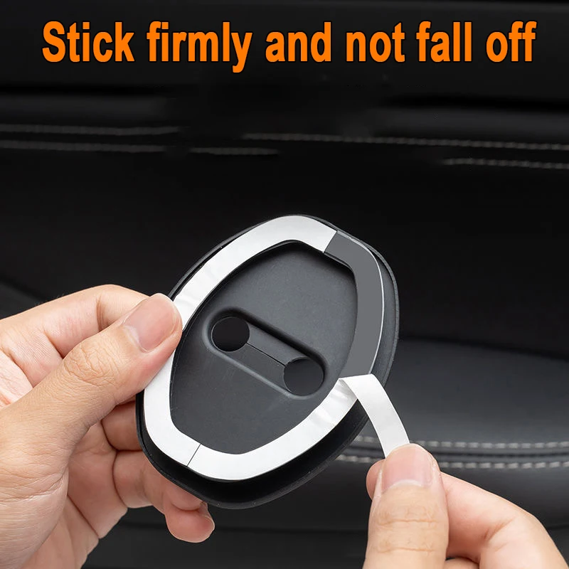 4pcs Car Silicone Door Lock Buckle Protection Cover Silicone Universal Anti-Collision Shock Absorbing Pad Mute Buffering Cushion