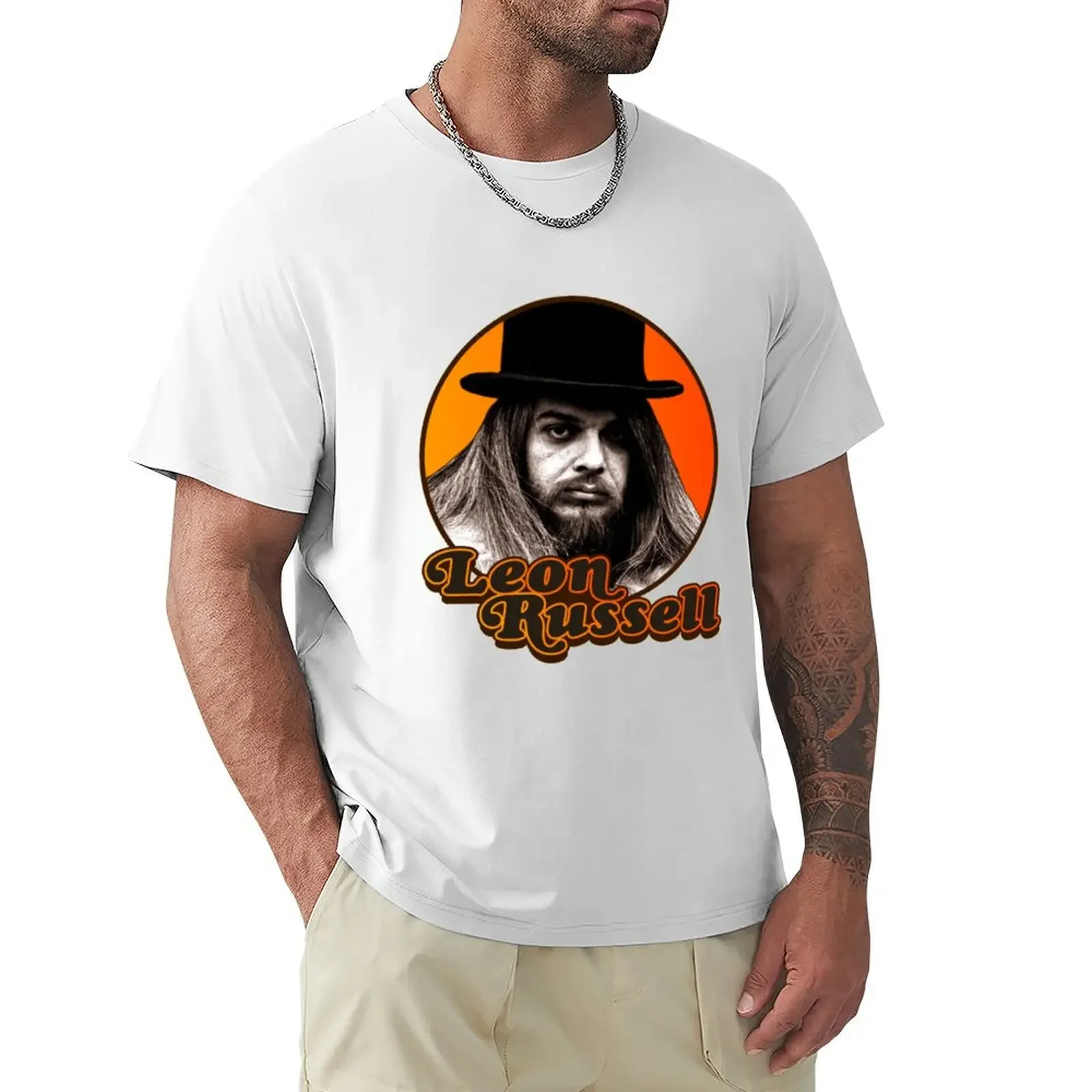 Leon Russell T-Shirt hippie clothes heavyweights men clothes