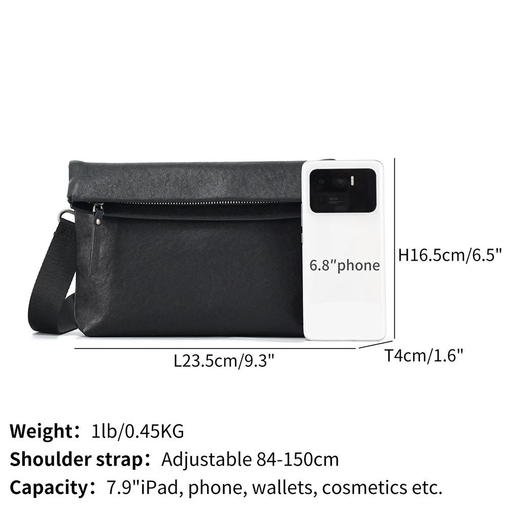 New multifunctional casual men's bag cowhide crossbody small bag men's leather trendy single shoulder crossbody bag