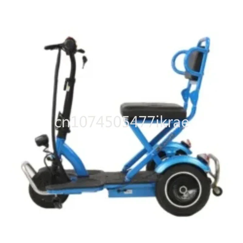 48v 10AH 350W motor lithium battery folding three-wheel electric mobility scooter, electric wheelchair for the elderly