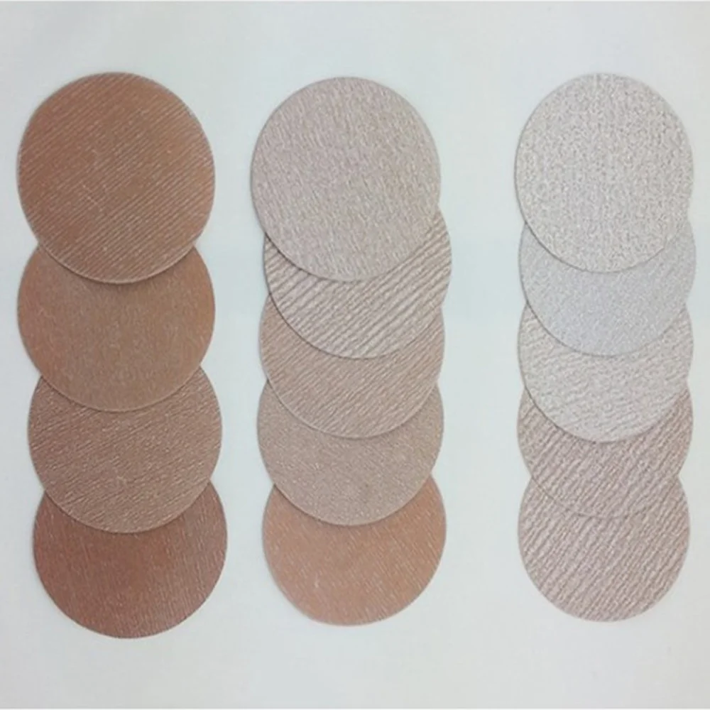 10 Pcs 5นิ้ว125มม.กลับ Flocked Air Abrasive Disc 80-1500กระดาษทรายกรวด Flocked Self-Adhesive แห้งขัดกระดาษทรายสำหรับรถยนต์