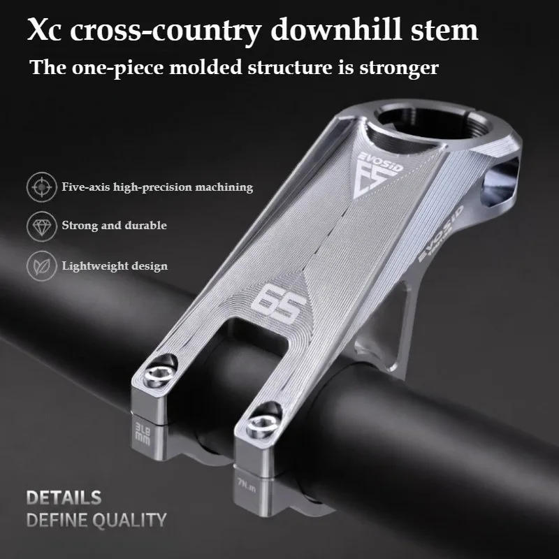 Mountain Bicycle Stem 35MM High Strength MTB Bike Stem -65° Degree MTB Bike Handlebar Riser Table 31.8mm for XC/DH/AM/FR