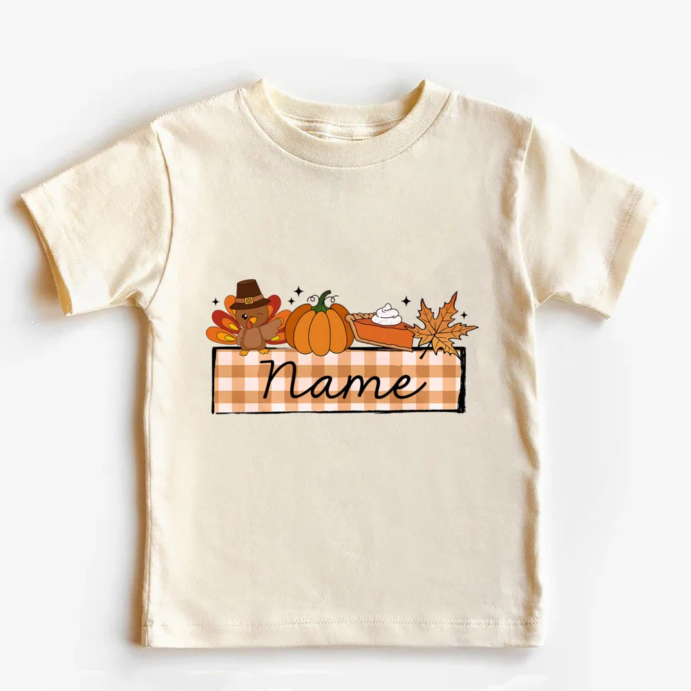 Personalized Pumpkin Name Toddler Shirt Pumpkin Season Autumn Kids Shirt Fall Girls Shirts Thanksgiving Tee Autumn Clothes