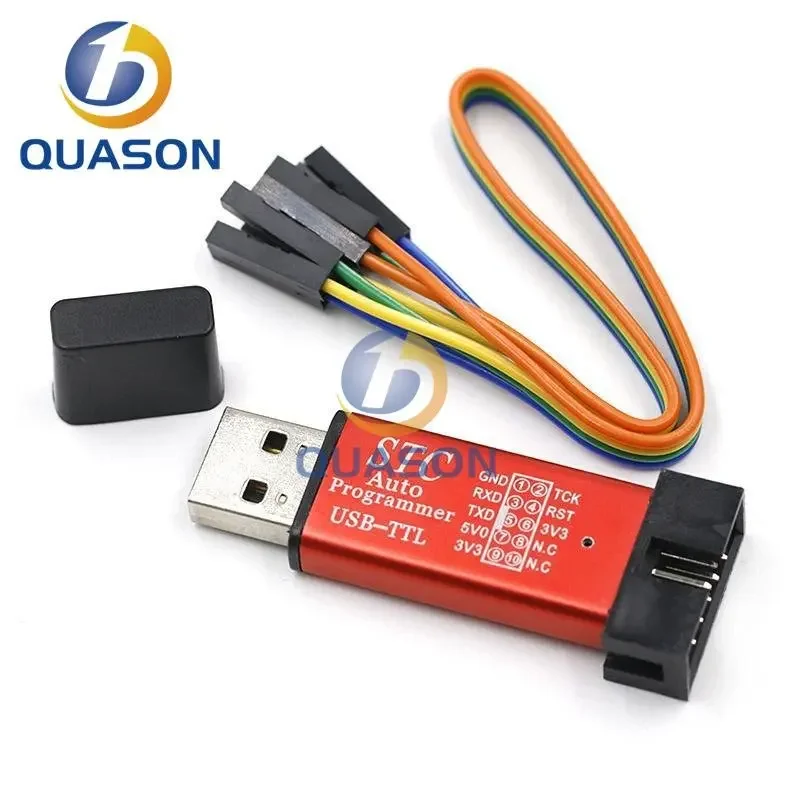 Автоматический загрузчик микроконтроллера MCU STC 51, автоматический программатор/3,3 В, 5 В, универсальный/кабель с двойным напряжением USB к TTL DownLoad