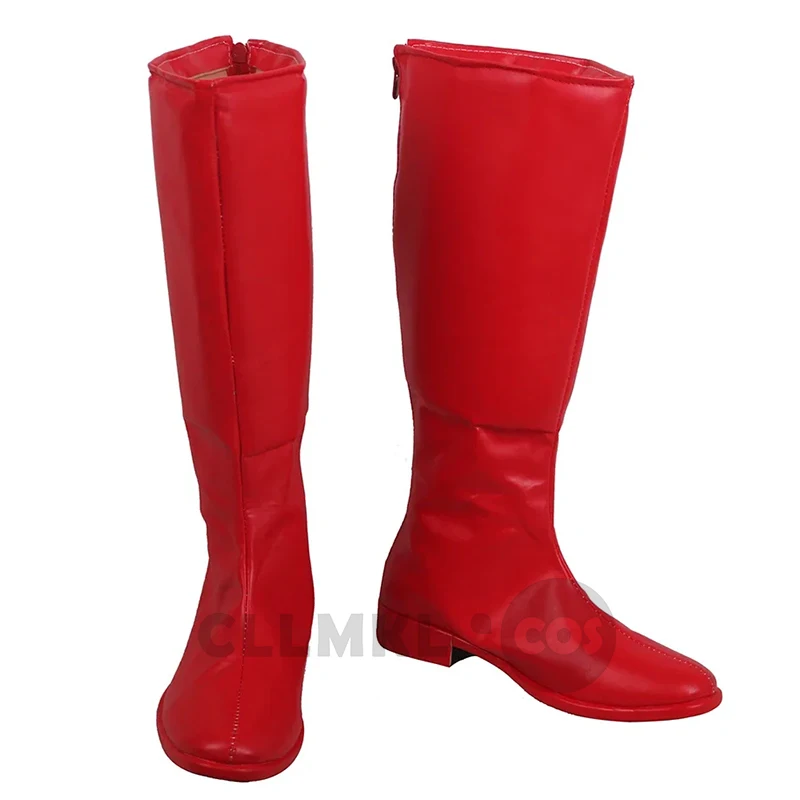 

Сапоги для косплея Dragon East Kai Shin, красные кожаные туфли для вечеринок, реквизит на Хэллоуин, индивидуальный заказ