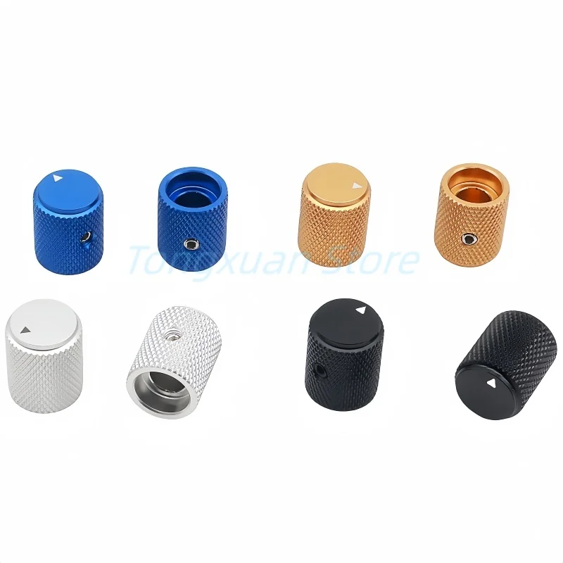 1pc Aluminum Alloy 12.5x15mm Potentiometer Control Cap Volume Audio Electric Guitar Bass Knob Screw Type 6mm Inner Hole