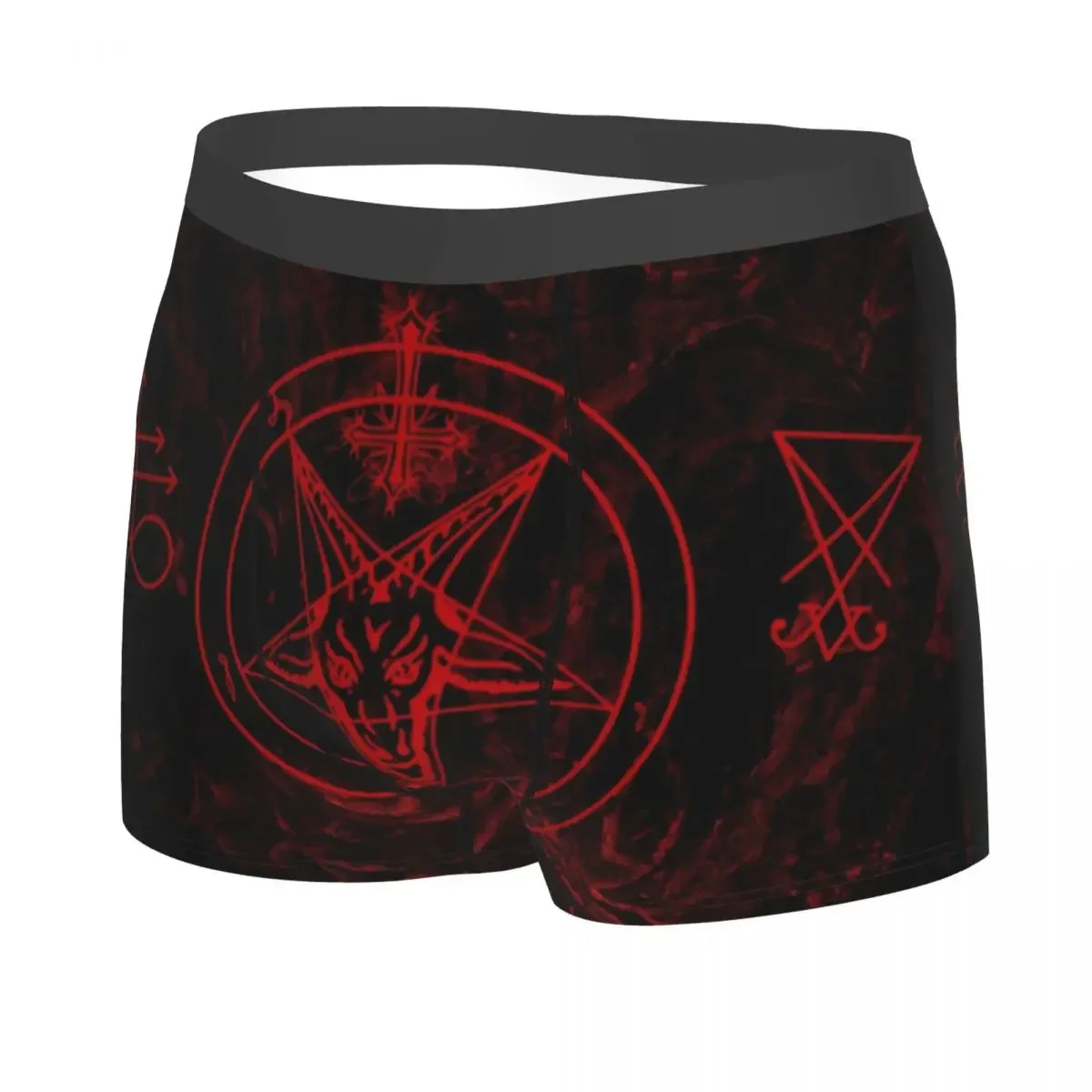 Baphomet Leviathan Cross Boxer Shorts Men 3D Printed Male Soft Devil Underwear Panties Briefs