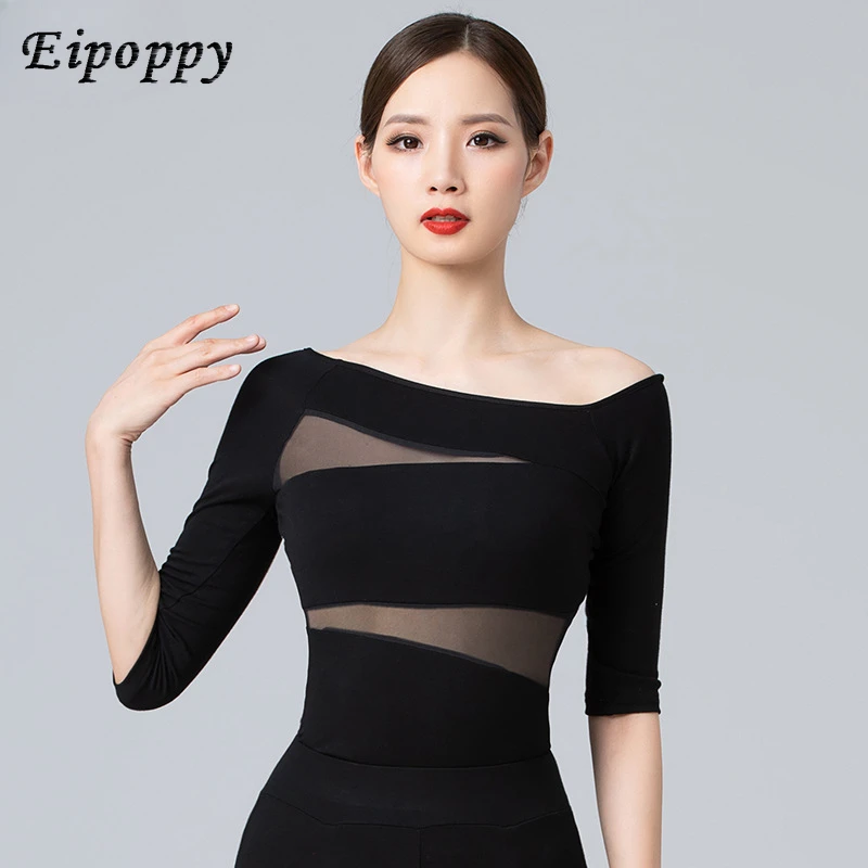 Body Training Clothing Etiquette Blouse Dancing Dress Mesh Slim Fit Elegant Training Tutor Exercise Clothing