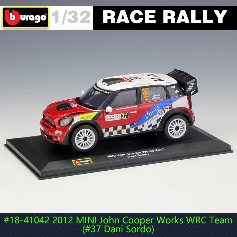 Bburago 1:32 Model Car Simulation Alloy Mercedes-Benz AMG Audi DTM Citroen Mini DS WRC Rally Car Alloy Model