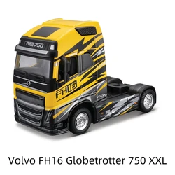 Bburago 1:43 Volvo FH16 Globetrotter 750 XXL 4 x2 Heavy Tractor Truck Head Static Die Cast hobby da collezione Model Car Toys