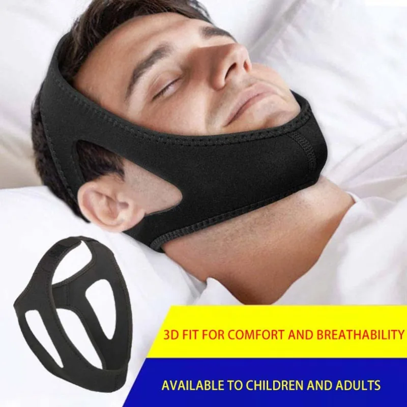 Anti Snoring Belt Triangular Chin Strap Mouth Guard Gifts for Women Men Better Breath Health Snore Stopper Bandage Sleep Aid