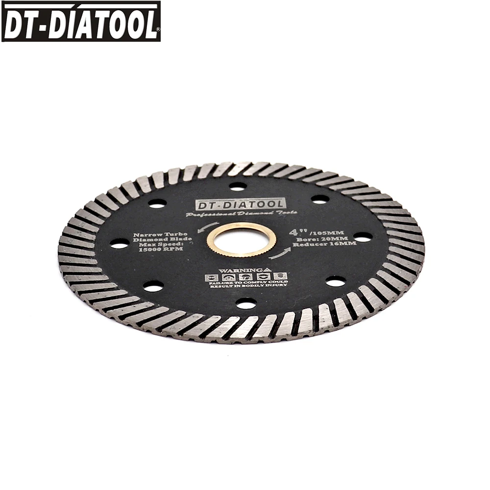 DT-DIATOOL 1/2/5 шт., диаметр 105 мм/4 дюйма, алмазные турбоотрезные диски, диаметр 22,23 мм, пилы для резки гранита, мрамора