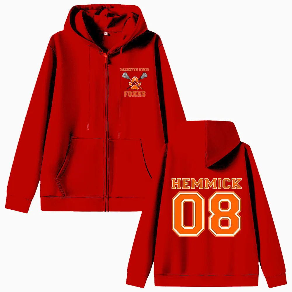 All for The Game The Foxhole Court Palmetto State Foxes Zipper Hoodie Man Fashion Oversized Jacket Men Women Vintage Zip Up Coat