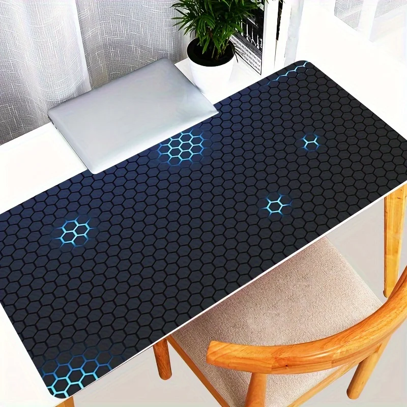 

Extra-Large Geometric Hexagon Mouse Pad 90x40 for Office and Gaming Non-Slip Soft Rubber Desk Mat Large Gaming MousePad for Desk