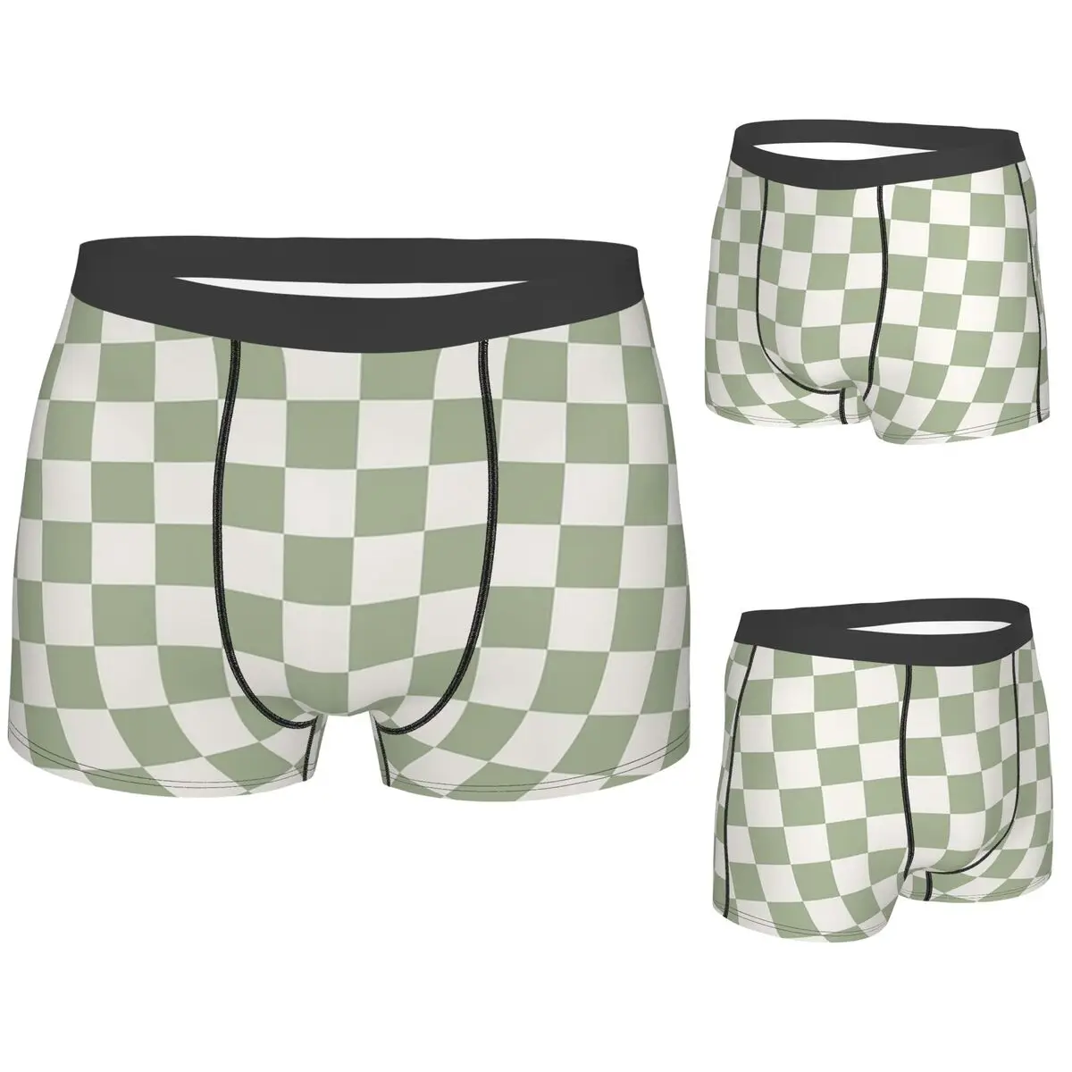 

Boxer Underpants Shorts Checkerboard Mini Check Pattern Panties Male Soft Underwear for Homme Man Boyfriend Gifts