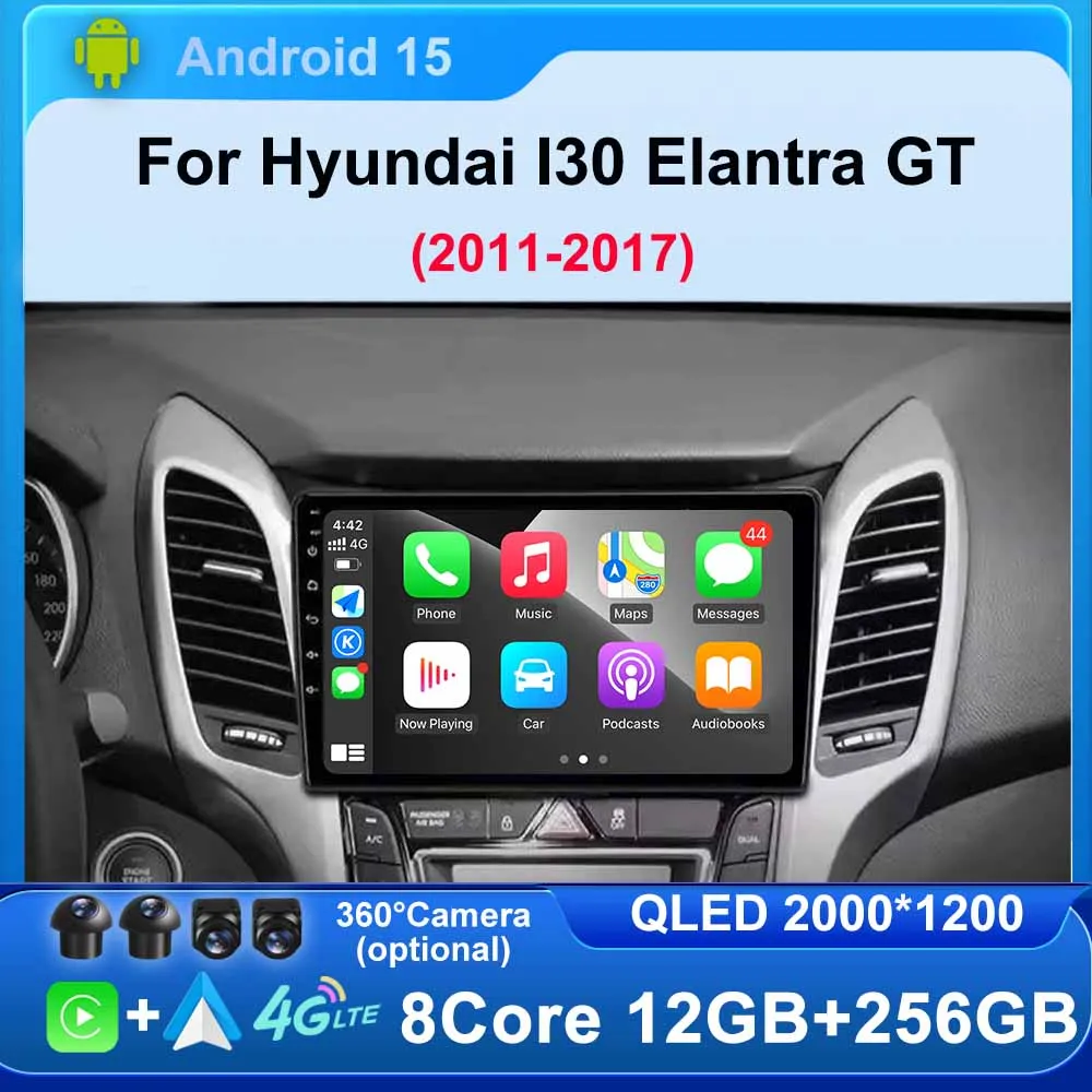 

Android 15 Car Radio for Hyundai I30 Elantra GT 2011 -2017 Multimedia Player Stereo GPS Navigation Carplay 4G WIFI BT Tools