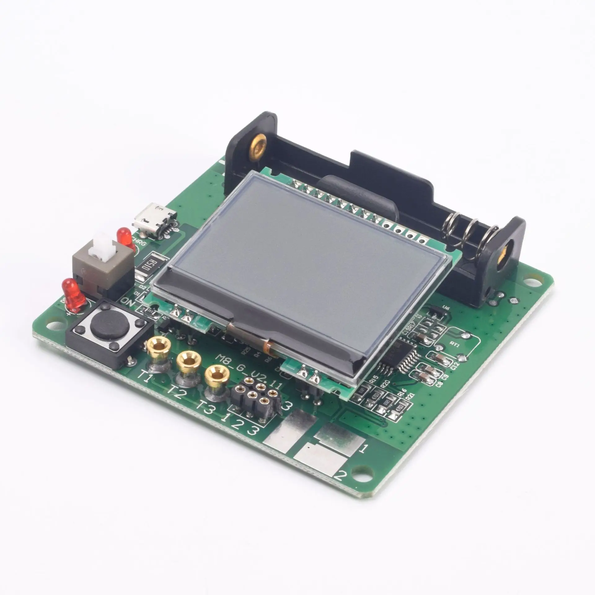 Transistor Tester Supporting MOSFET JFET Diode NPN Thyristor Capacitor Inductor Resistor Testing LCD Display USB Powered