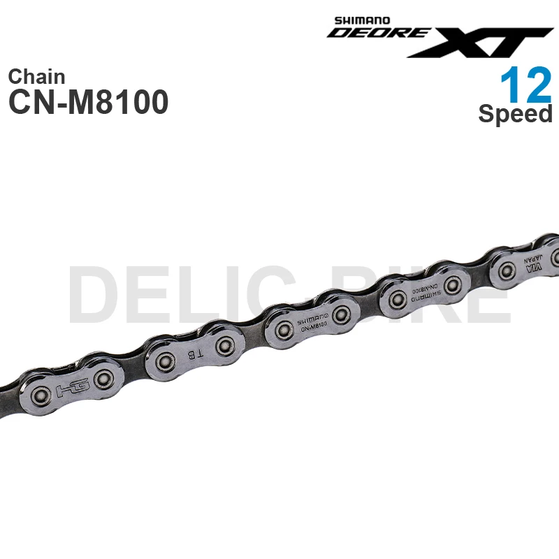 

Original SHIMANO DEORE XT M8100- 12-Speed Bicycle Chains CN-M8100 HYPERGLIDE+ - SIL-TEC - MTB Chain 116/126L with Quick Link