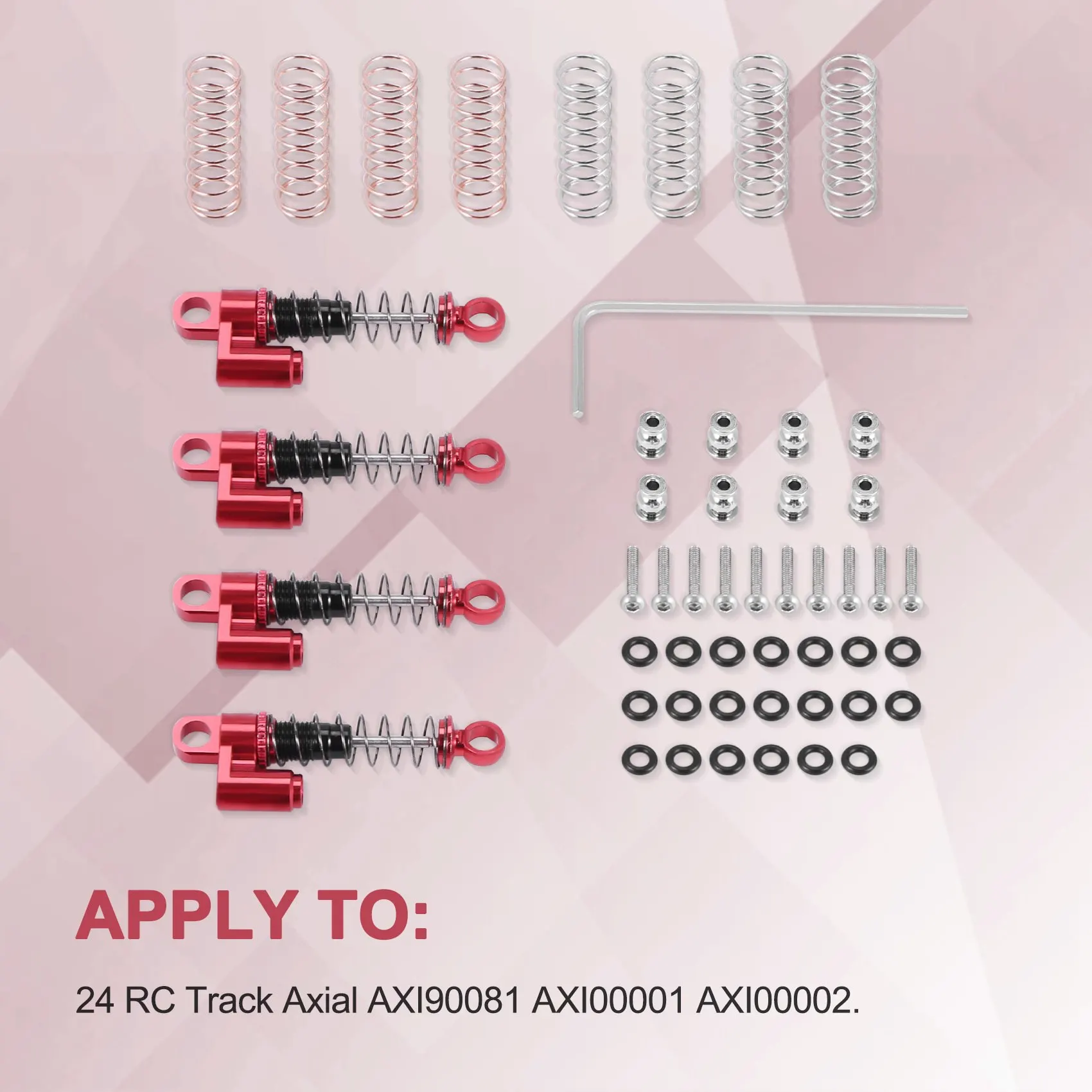 

Для осевого RC гусеничного автомобиля, набор металлических регулируемых амортизаторов, красный бинокль