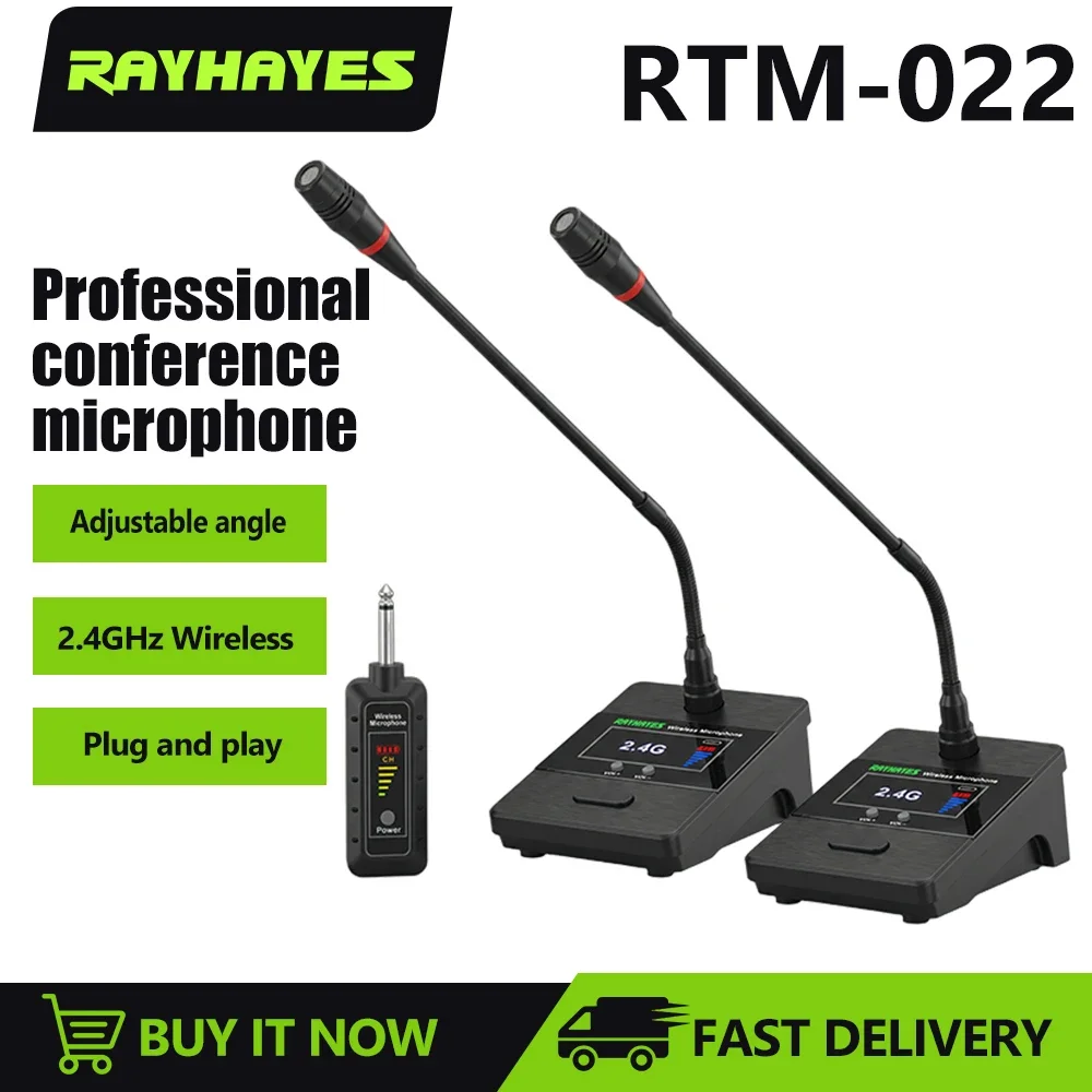 RAYHAYES RTM-022 Rechargeable Wireless Conference Microphone High Sensitivity Sound Pickup Stable Transmission
