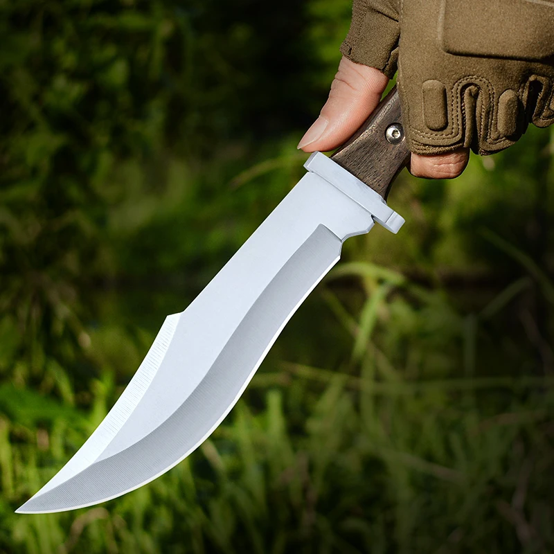 Outdoor Portable Stainless Steel Straight Knife High Hardness Straight Knife Wilderness Portable Knife Outdoor Straight Knife